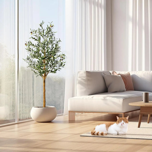HiMISS Artificial Olive Tree In Pot For Indoor Home Decor