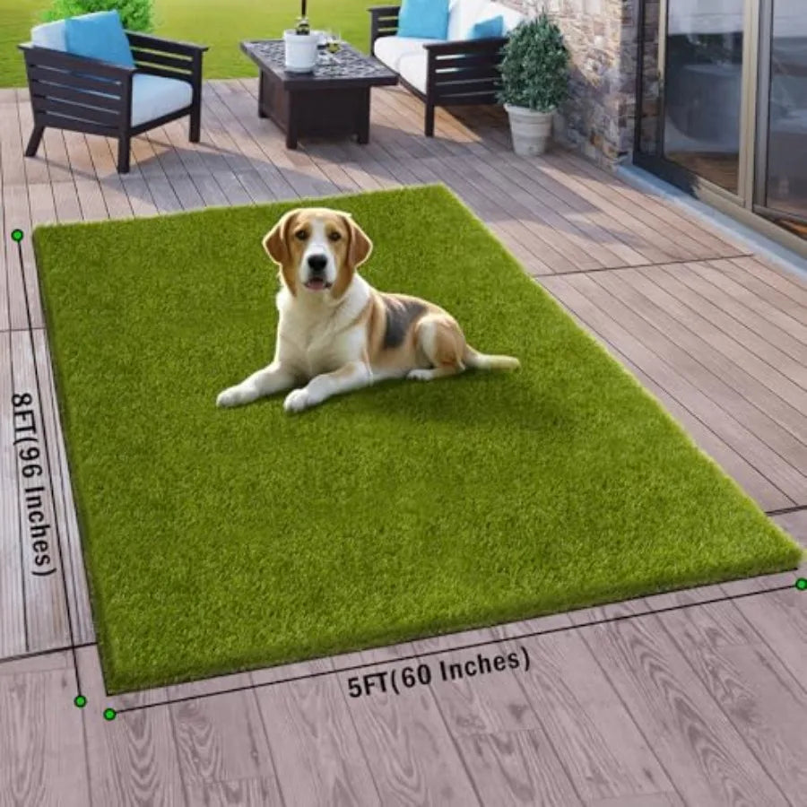 CooRug Realistic Outdoor Artificial Grass Turf Rug For Pets Garden