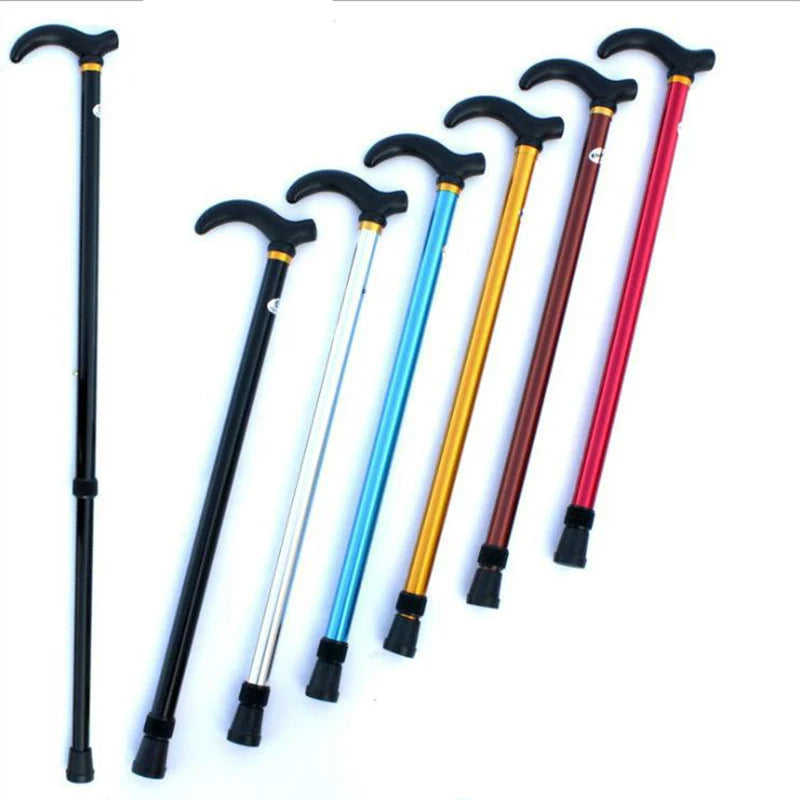 Aluminum Alloy Adjustable Walking Stick Two Section With Anti Skid Handle