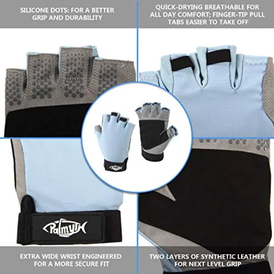 UV Fishing Gloves Sun Protection Fingerless Kayaking UPF 50