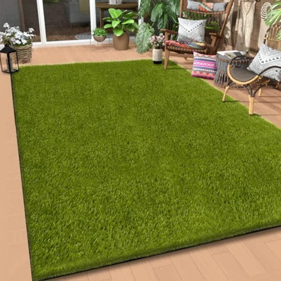 CooRug Realistic Outdoor Artificial Grass Turf Rug For Pets Garden
