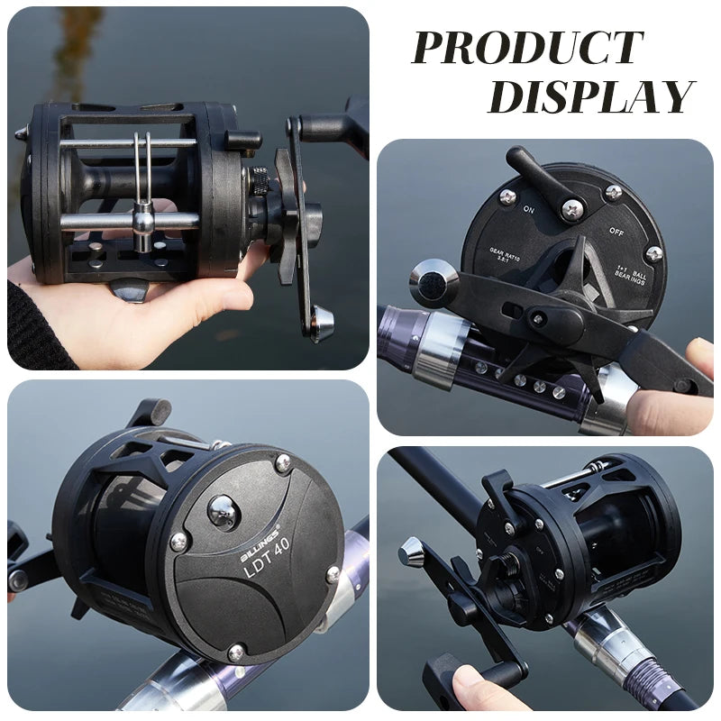 Billings Trolling Drum Fishing Reel 33Lb Drag 3.8 To 1