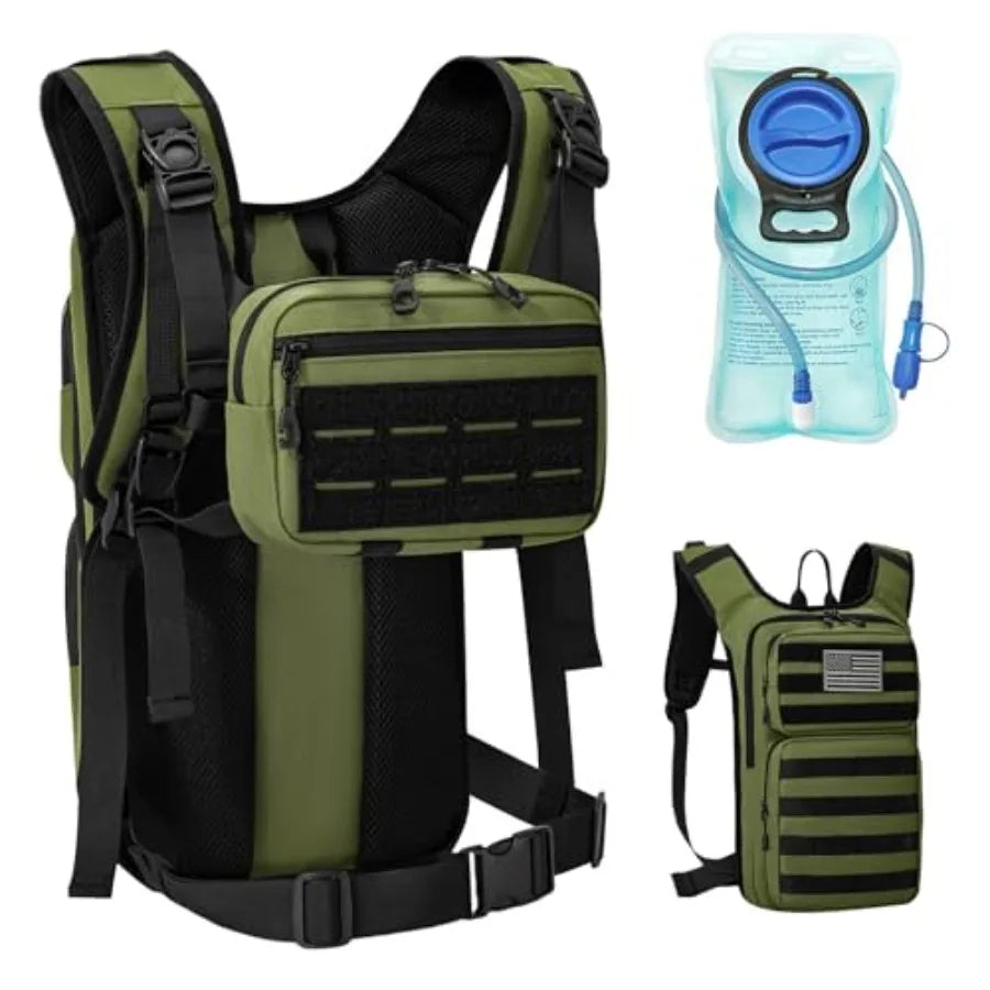 Hydration Backpack With 2L Water Bladder For Outdoor Sports