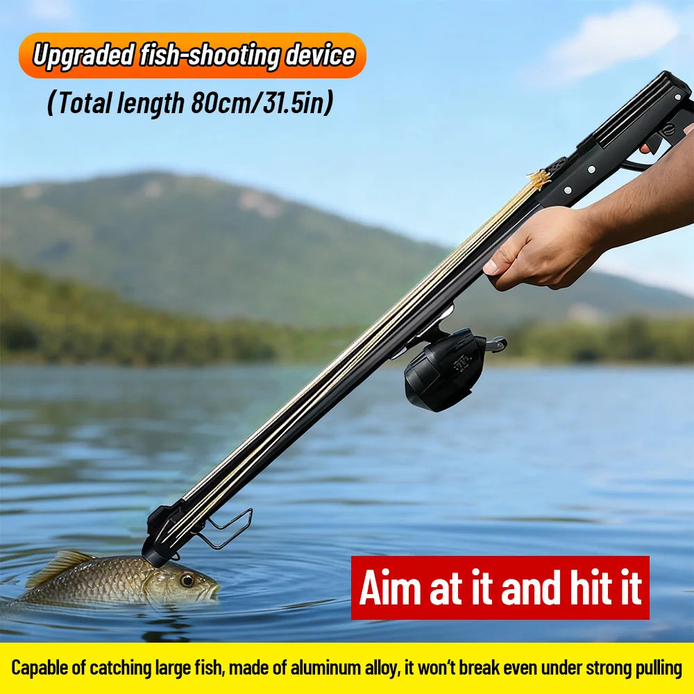 Aluminum Fishing Slingshot Rod With Reel Portable Long Distance Tool