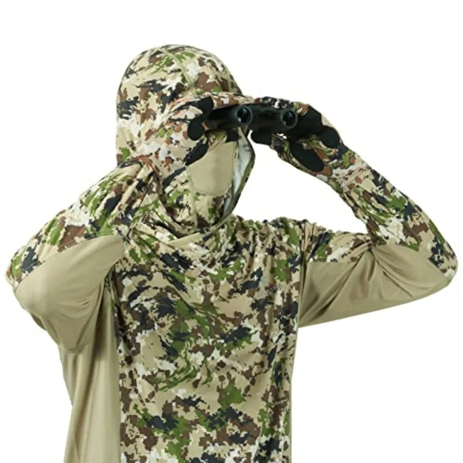 Camo Hunting Gloves UPF 50 Plus Lightweight Touchscreen Outdoor
