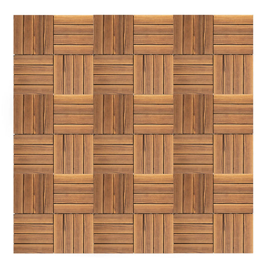 Wood Plastic Composite Interlocking Deck Tiles For Patio Flooring