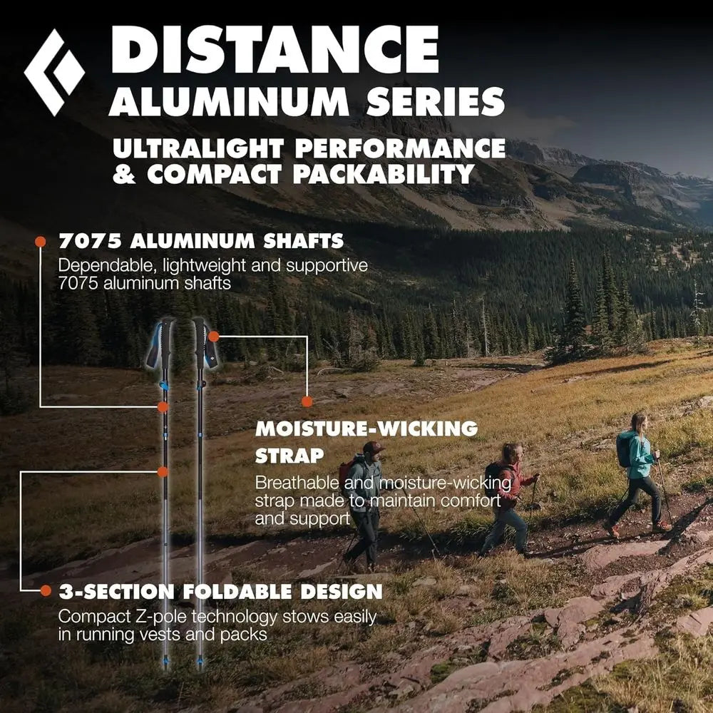 Ultralight Hiking Poles With ZPole Design For Trail Stability
