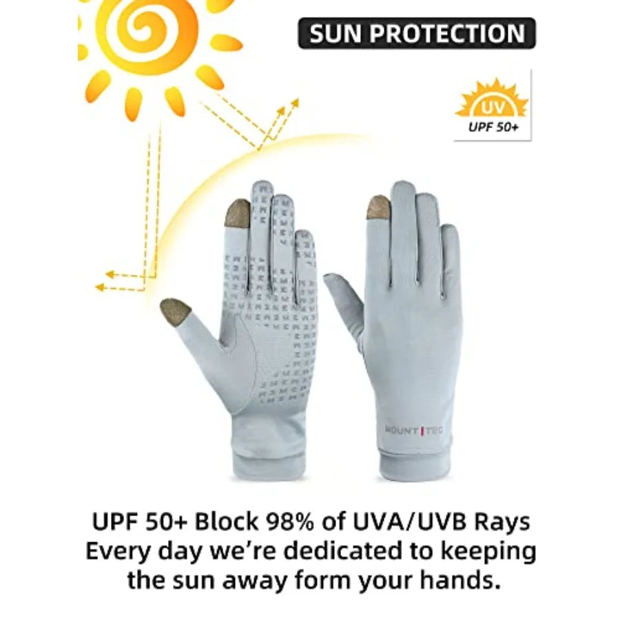 UV Protection Finger Tip Touchscreen Gloves UPF 50+ for Cycling