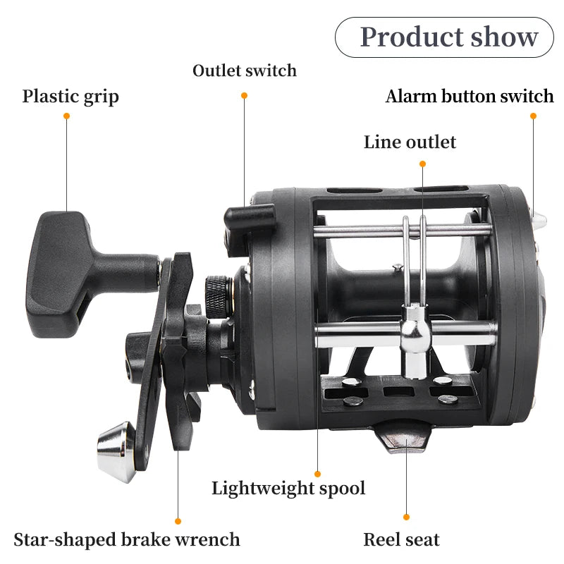 Billings Trolling Drum Fishing Reel 33Lb Drag 3.8 To 1