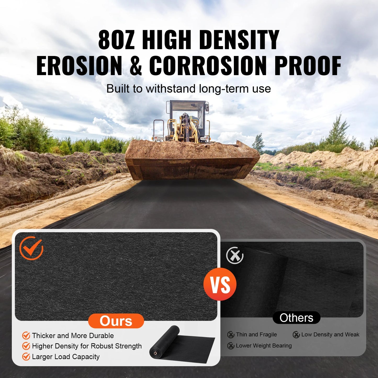 SucceBuy Non Woven Geotextile Landscape Fabric Weed Barrier