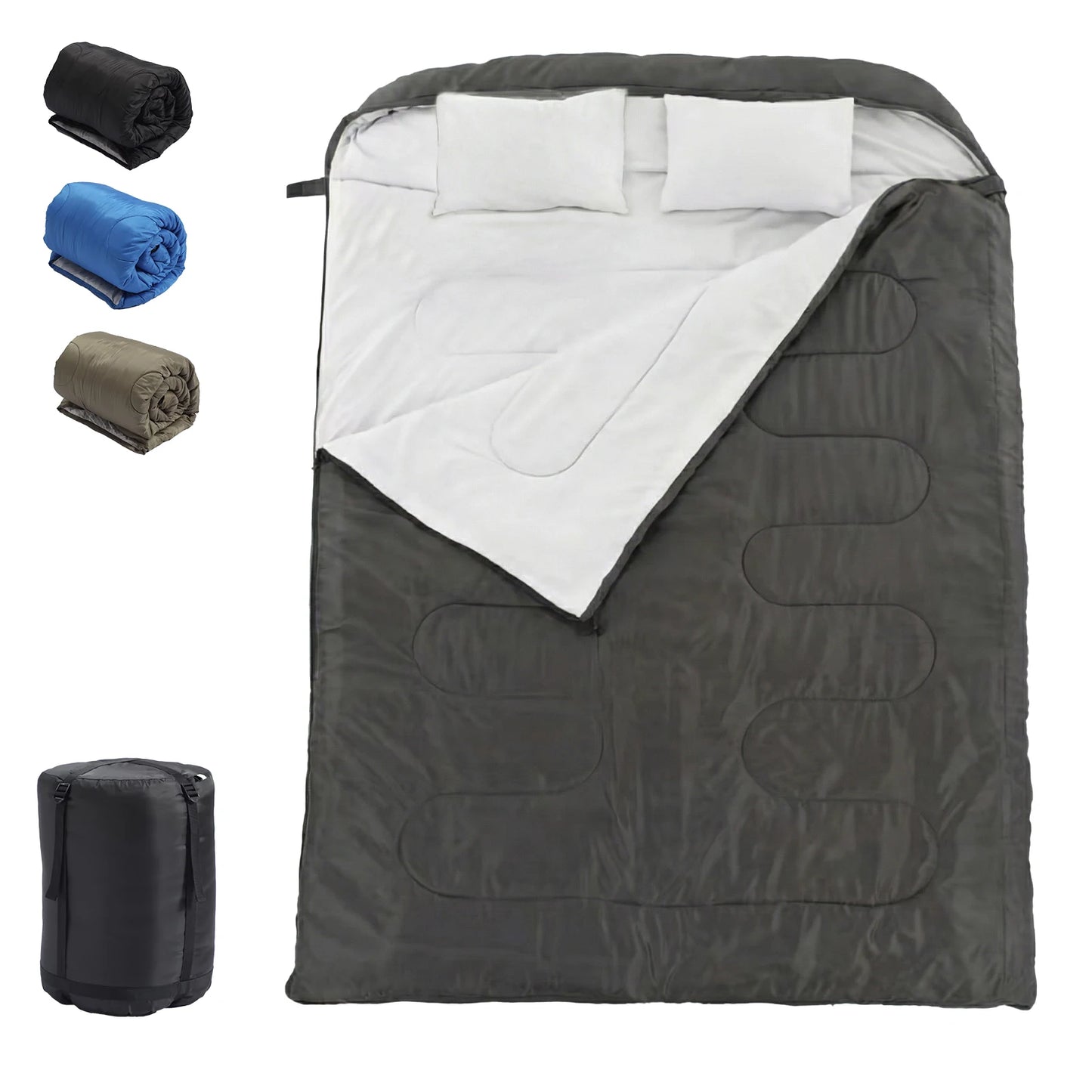 JHK Sleeping Bag For Adults With Pillow Lightweight 3 Season Portable