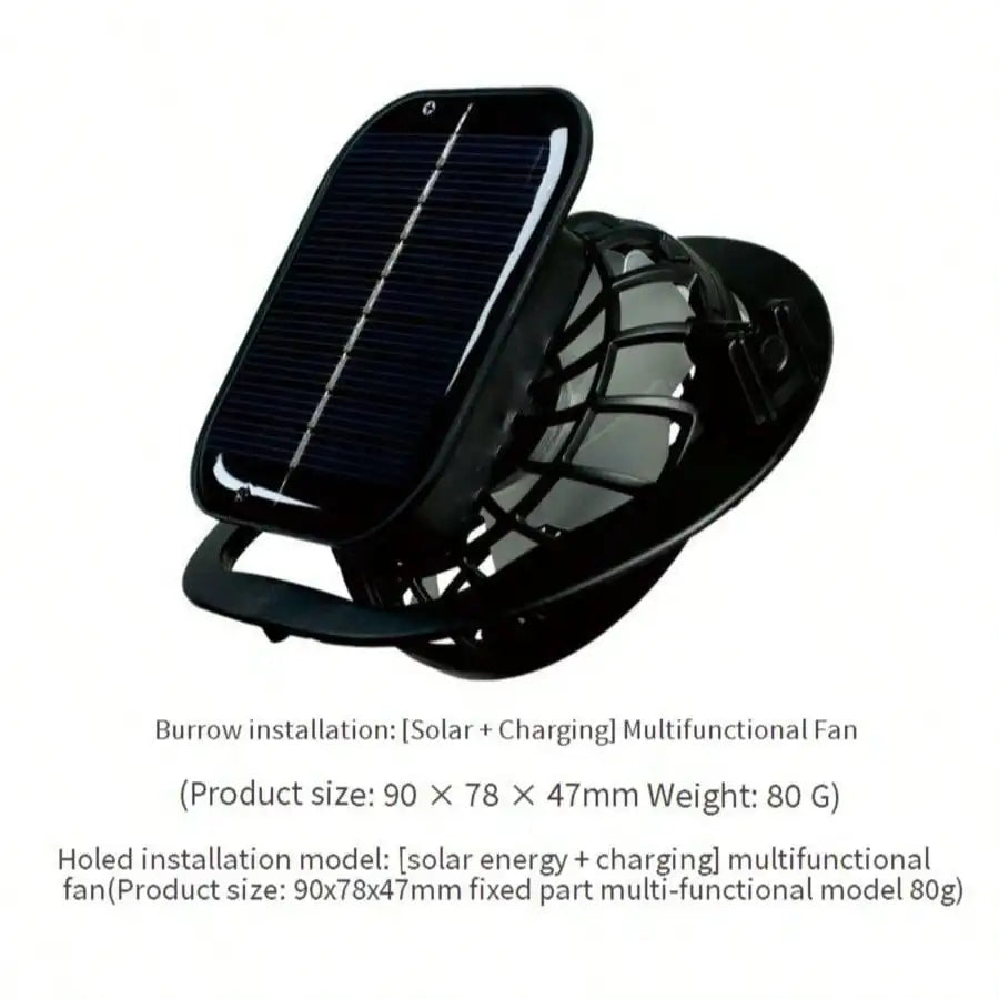 Men's Solar Powered Cooling Fishing Hat With Fan UV Protection