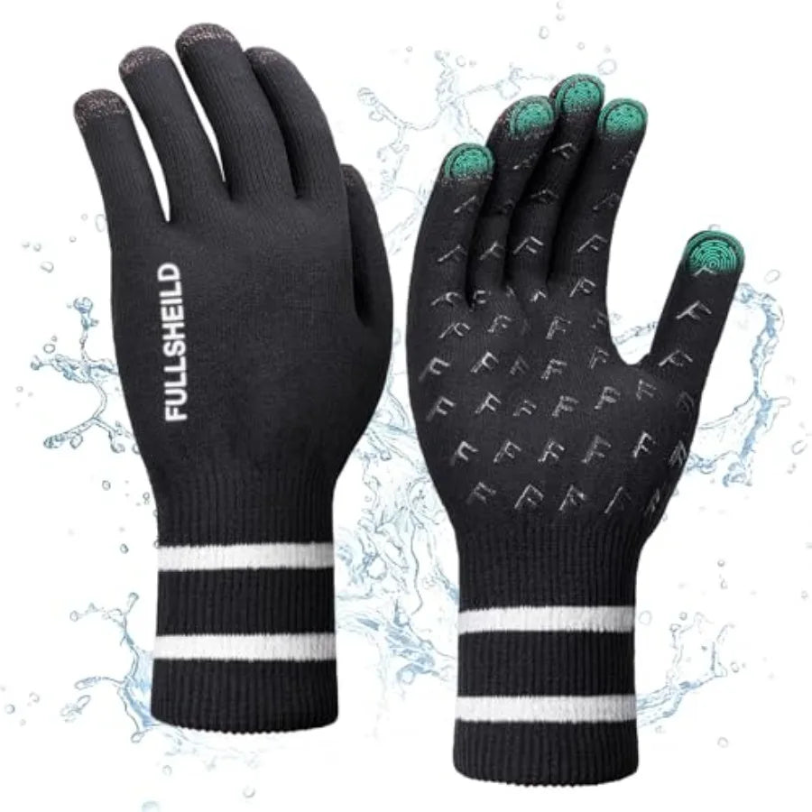 Waterproof Non Slip Touchscreen Knit Gloves For Fishing Hiking Hunting