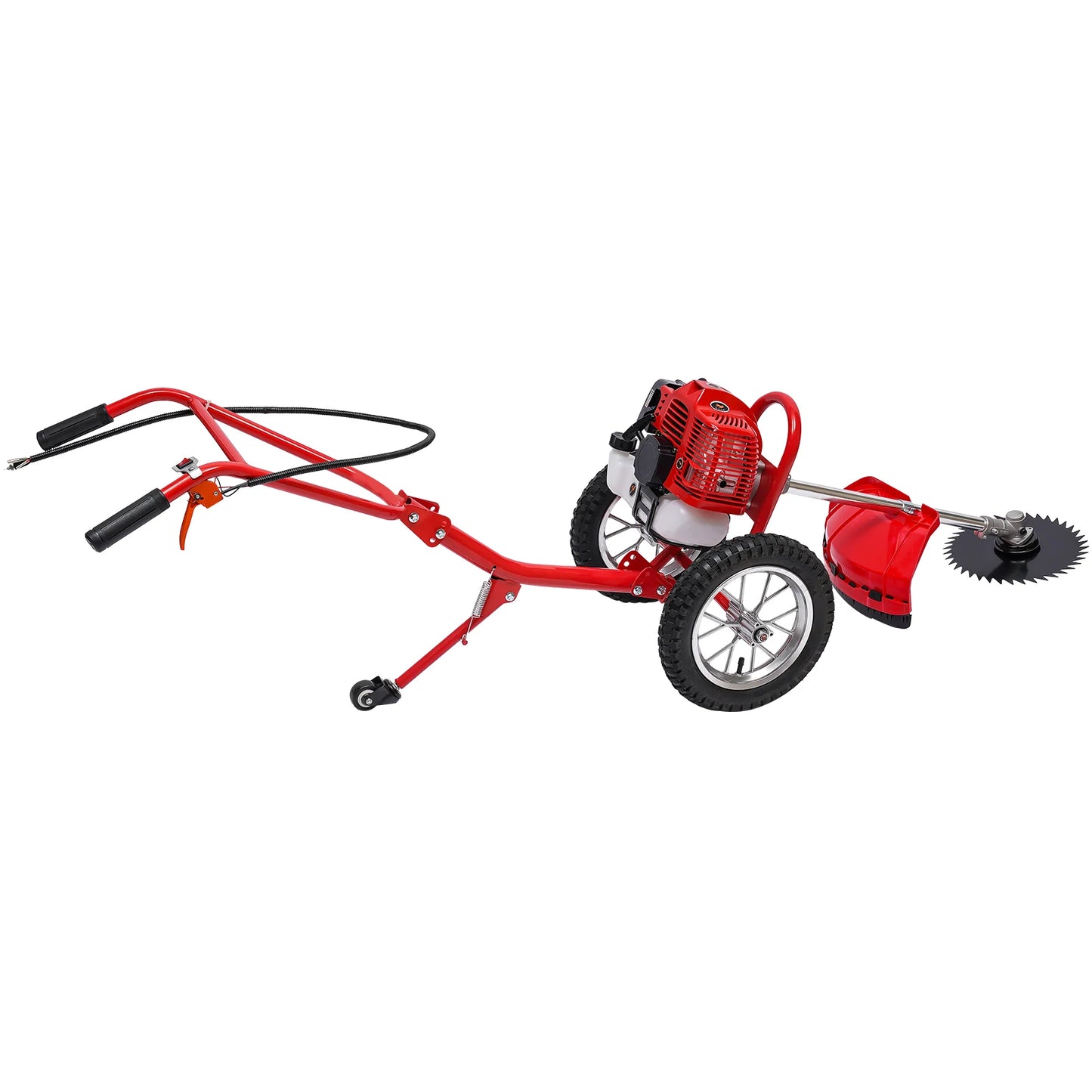 Bymaocar 2 Stroke Gas Lawn Mower Hand Push Multi Function Garden Tool