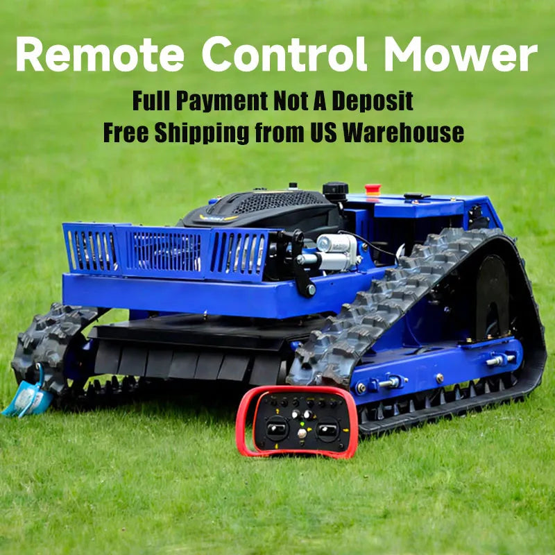 RELYMG Wireless Remote Control Robotic Lawn Mower All Terrain Cutter