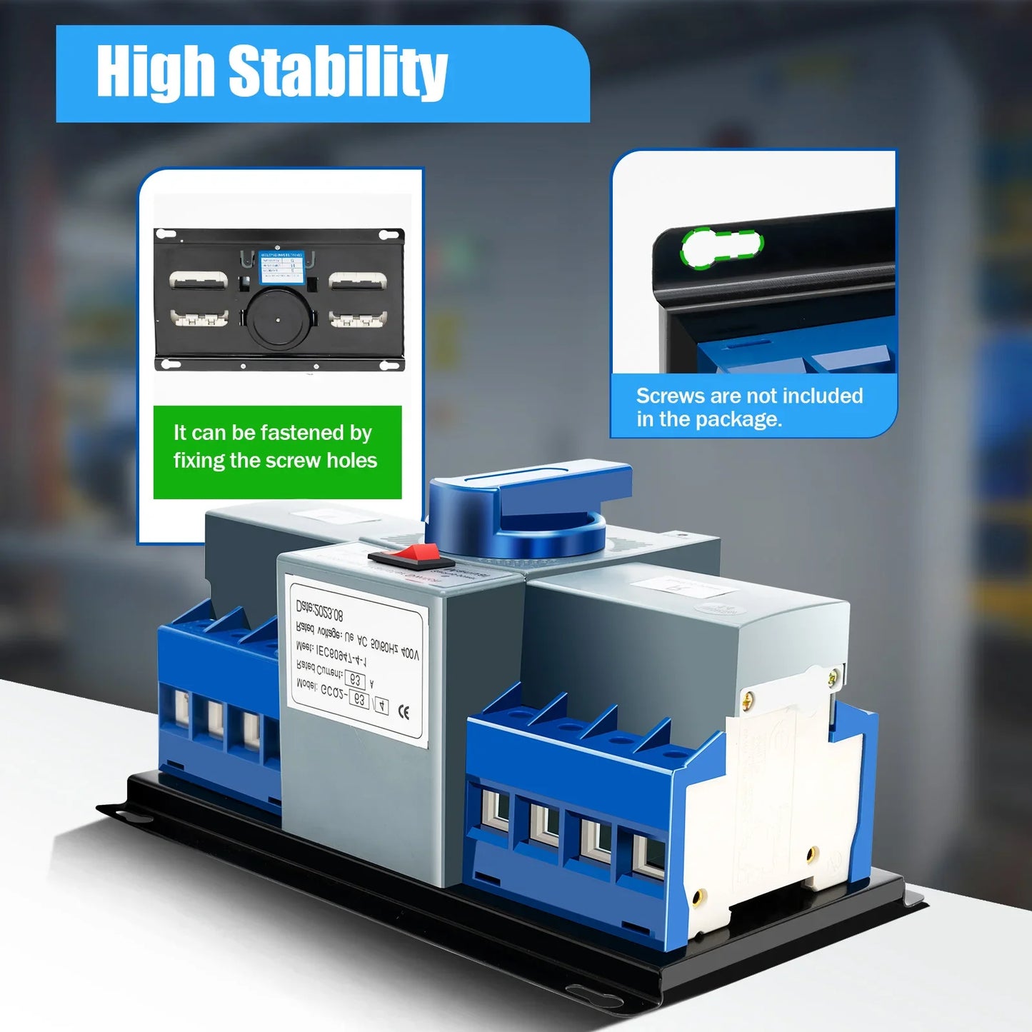 4P 63A Dual Power Automatic Transfer Switch For Generator