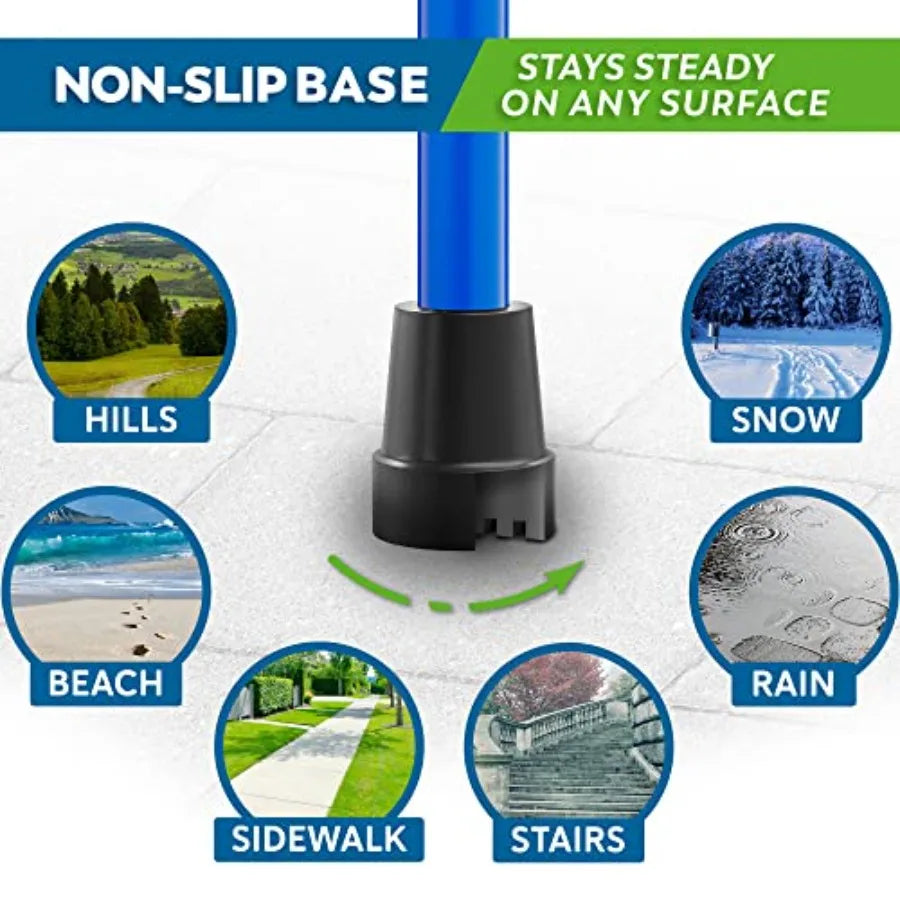 Folding Adjustable Walking Cane For Seniors Up To 250 Pounds