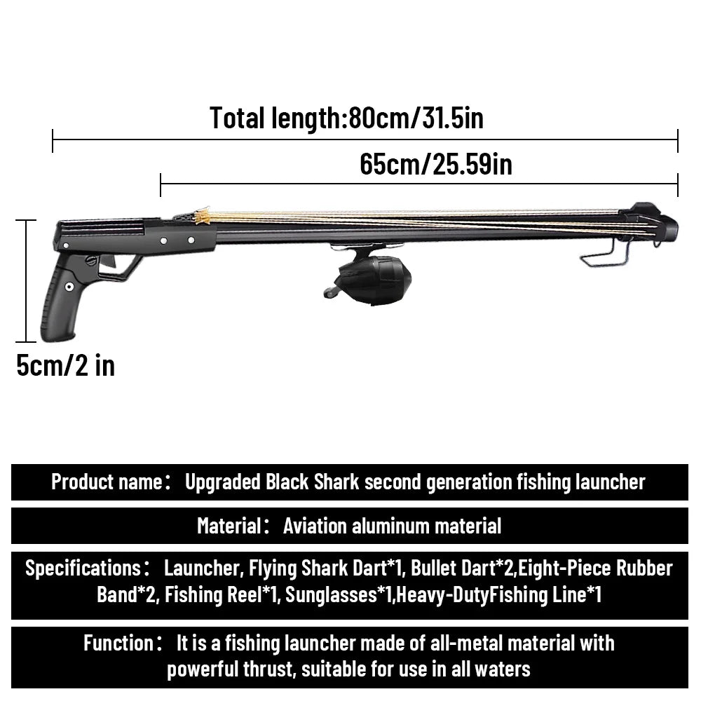 Aluminum Fishing Slingshot Rod With Reel Portable Long Distance Tool