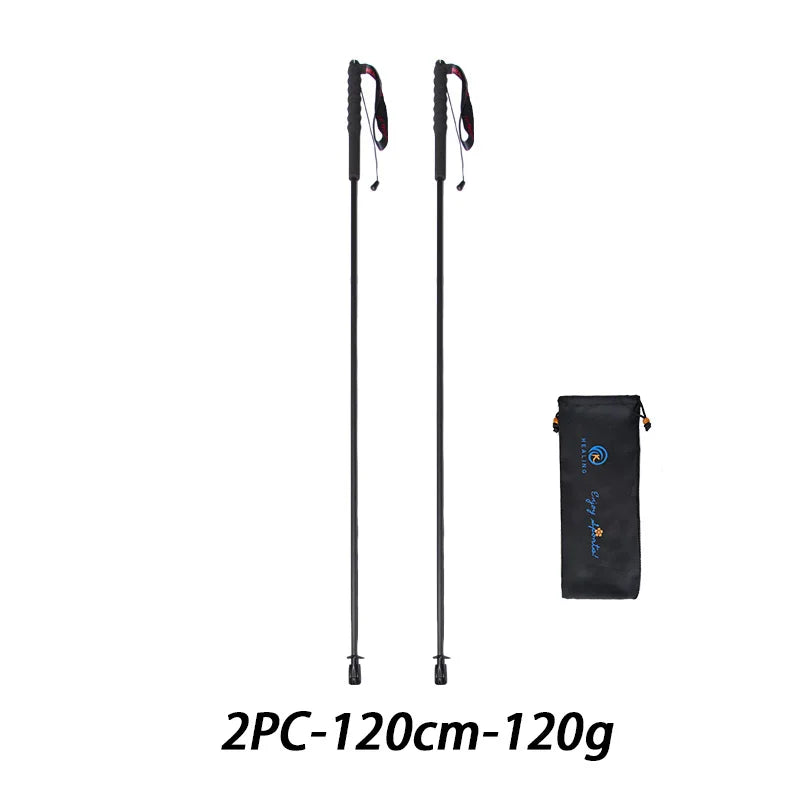 OKHEALING Foldable Carbon Fiber Trekking Poles With Foam Grip