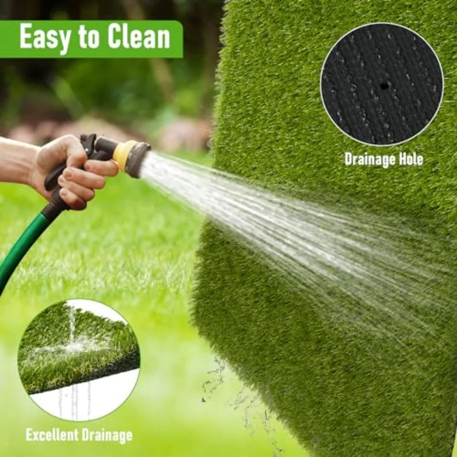 CooRug Realistic Outdoor Artificial Grass Turf Rug For Pets Garden
