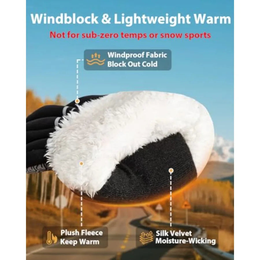 Winter Cycling Gloves for Men and Women Warm Bike Riding Gloves