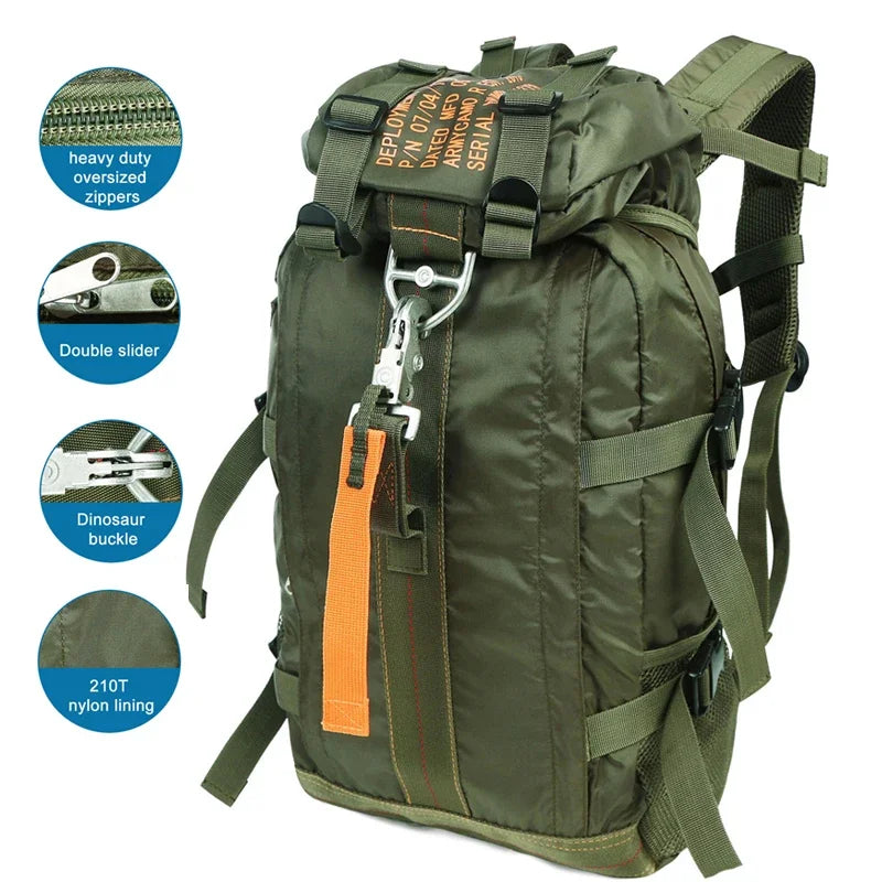 LQARMY Travel Hiking Backpack Waterproof Trekking Daypack For Men