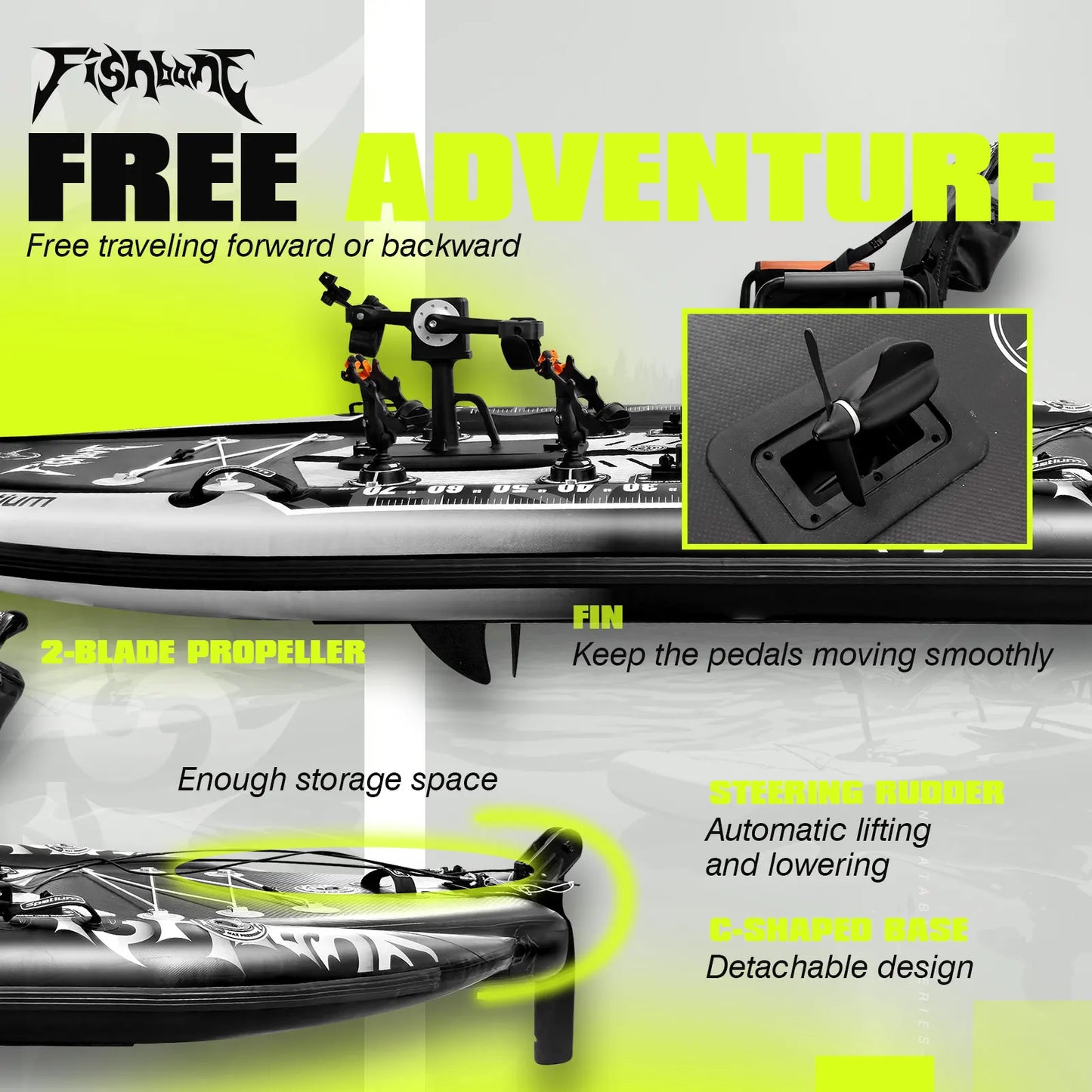 Spatium Two Person Fishing Kayak With Efficient Pedal Drive