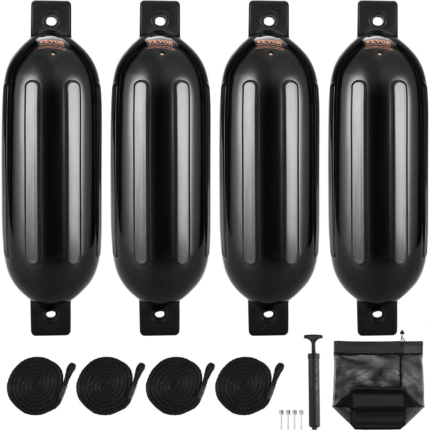 SucceBuy Inflatable Ribbed Fender With Center Holes Marine Boat Dock
