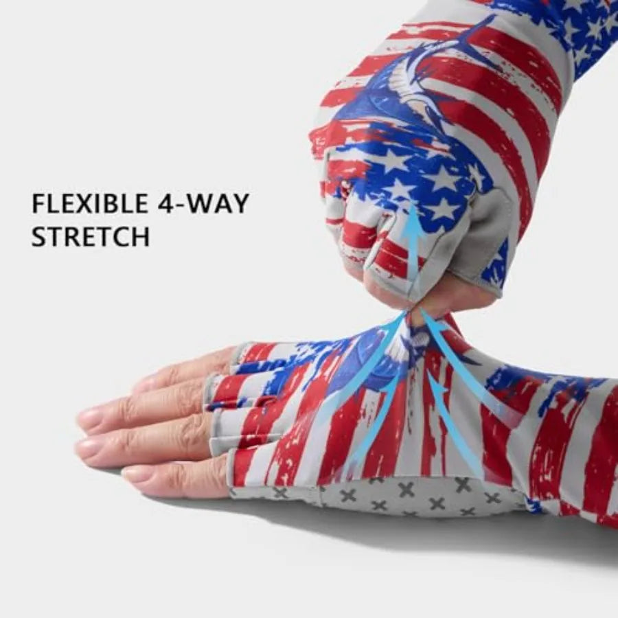 Unisex UPF 50 Plus Fingerless Gloves For Fishing Hiking Kayaking