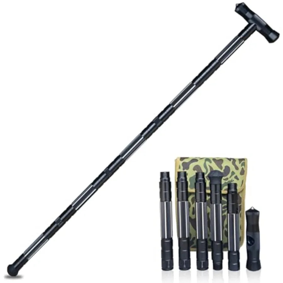 Hiking Tactical Walking Staff Trekking Poles Outdoor Multitool Camping Gear