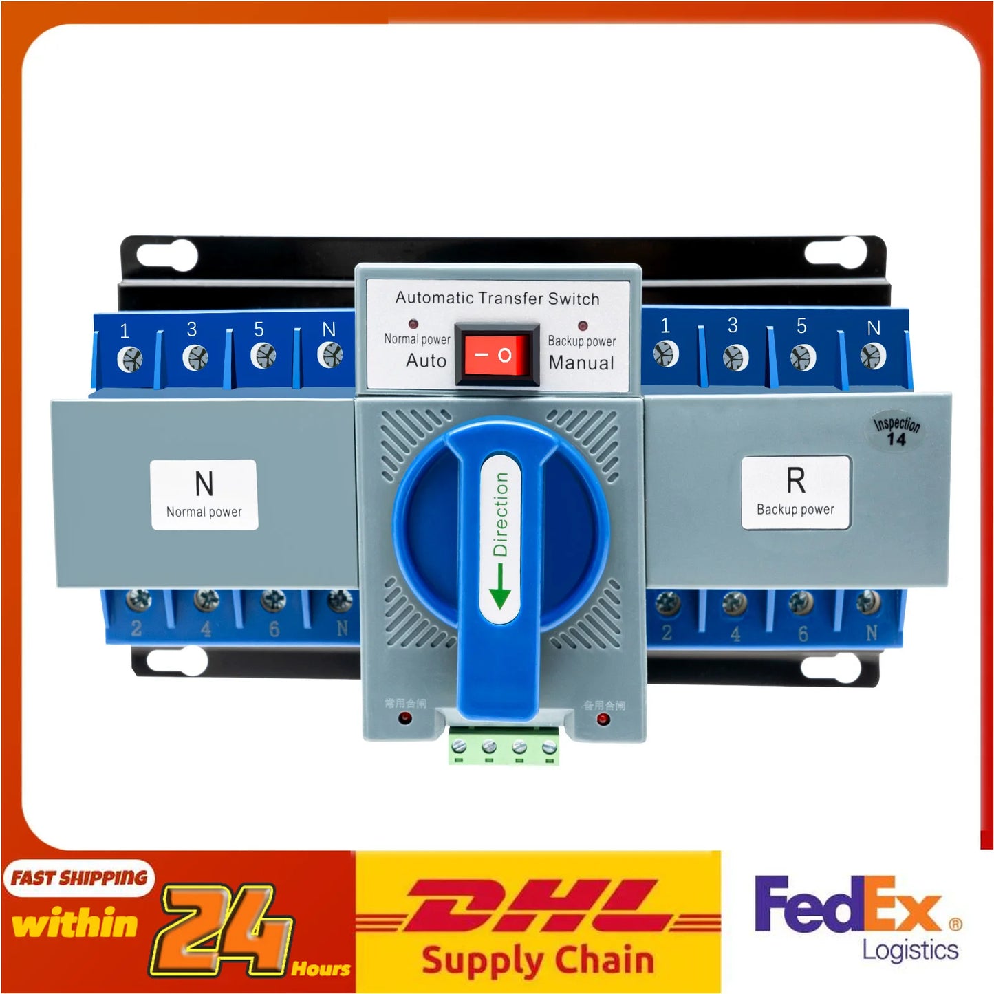 4P 63A Dual Power Automatic Transfer Switch For Generator