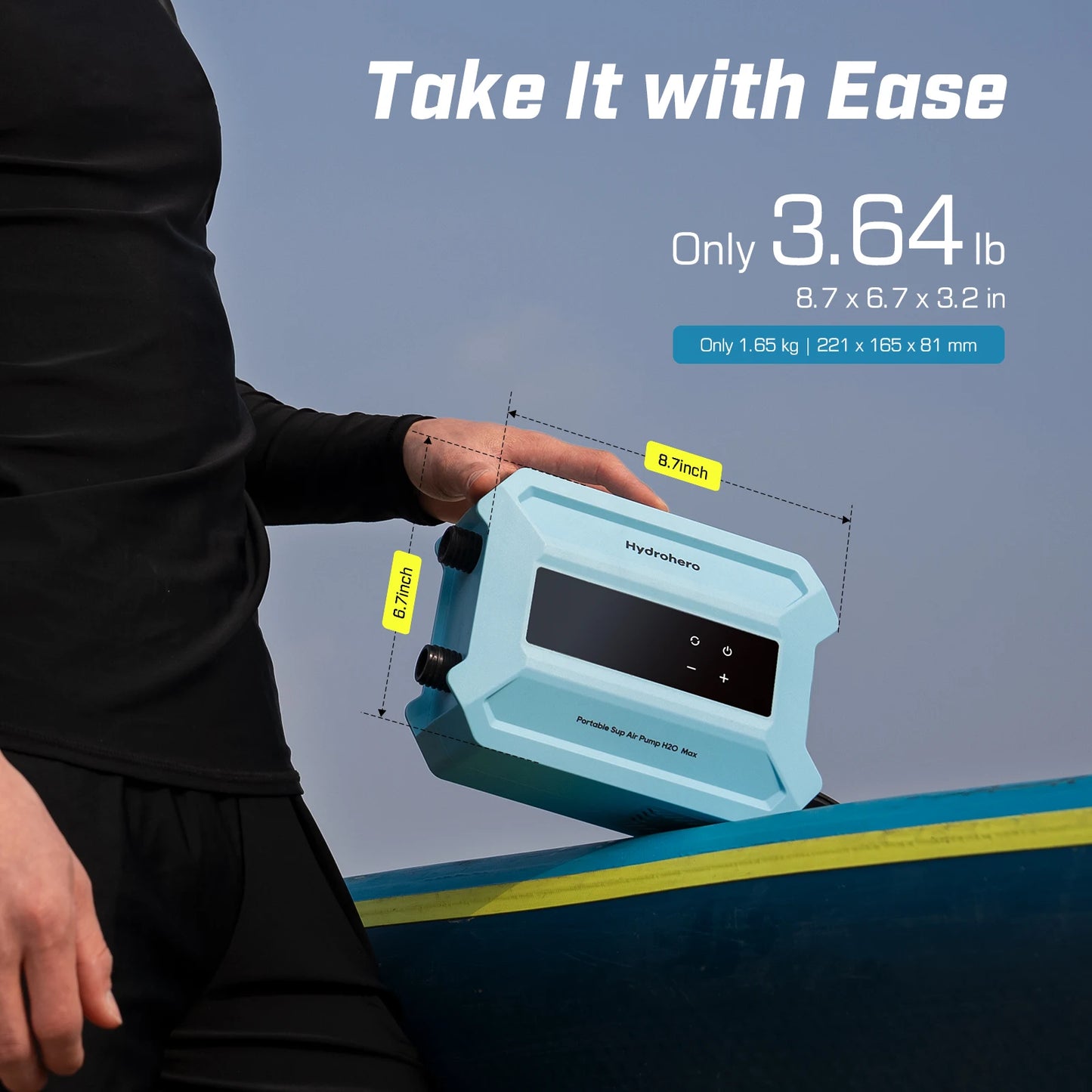 Electric SUP Air Pump 5200mAh 18.5V 20 PSI Rechargeable Portable