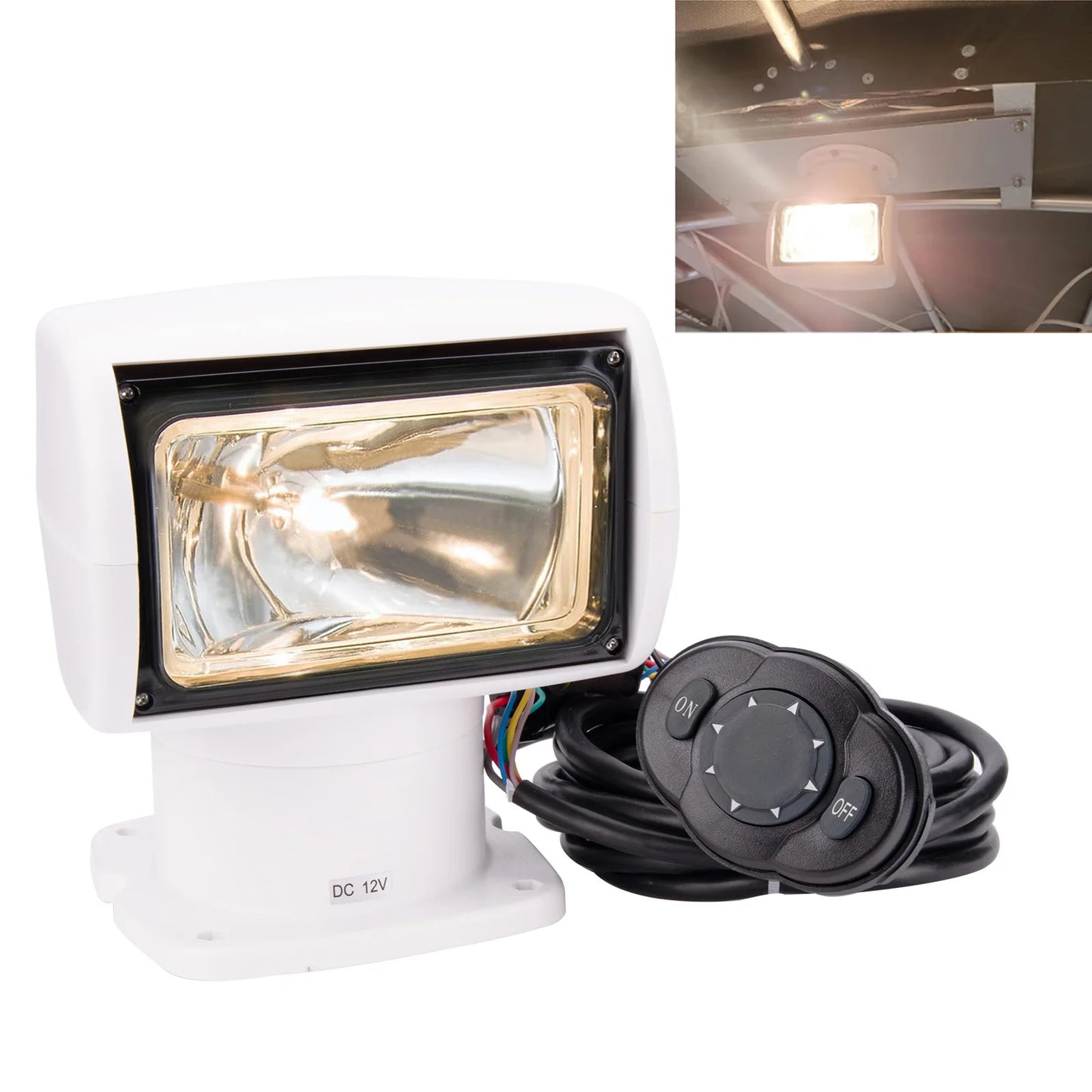 Byssea Remote Control Marine Spotlight Searchlight For Boat