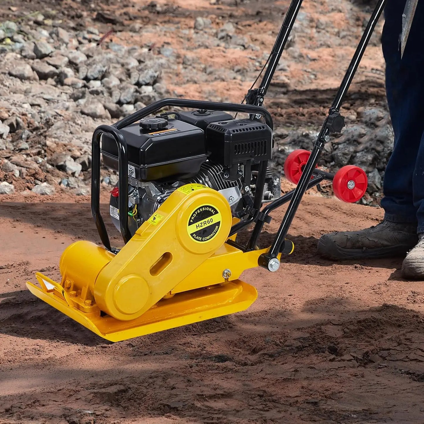 TWISTER.CK Plate Compactor 7HP 212cc Gas Engine 5600VPM 4200Lbf
