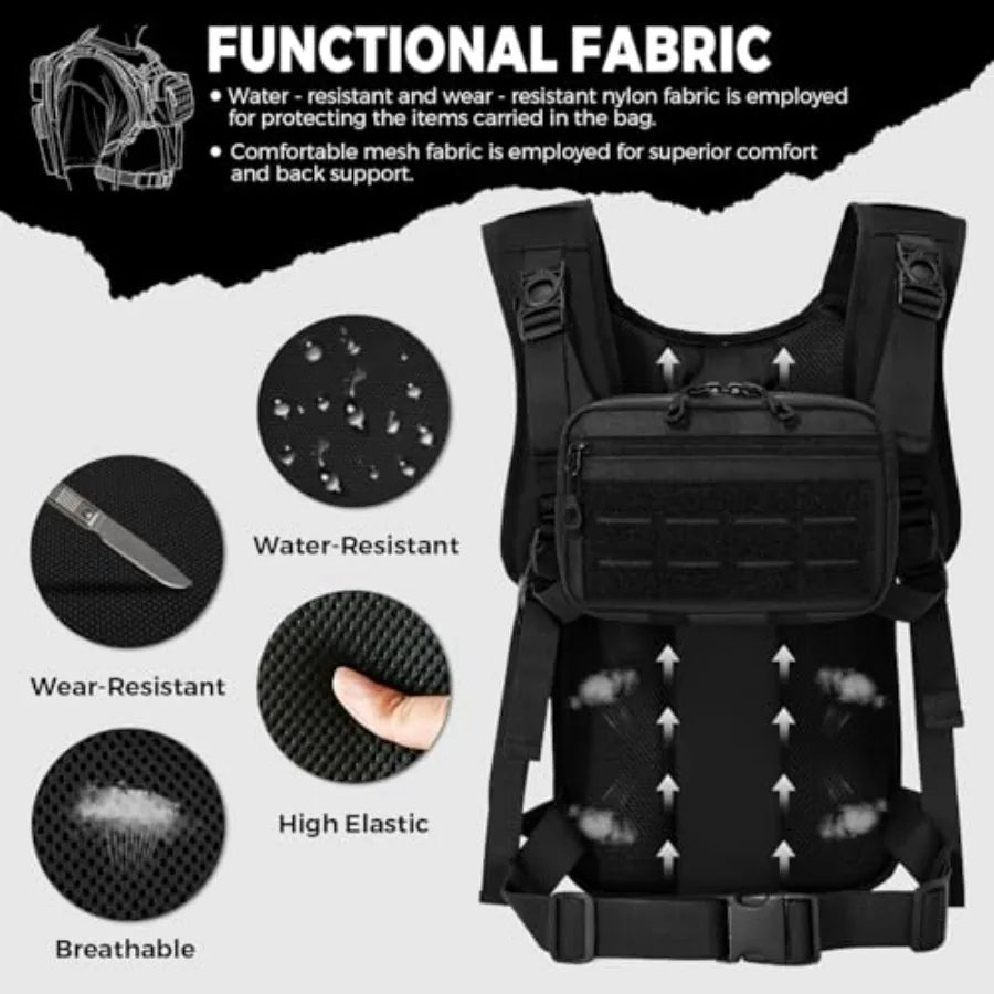 Hydration Backpack With 2L Water Bladder For Outdoor Sports