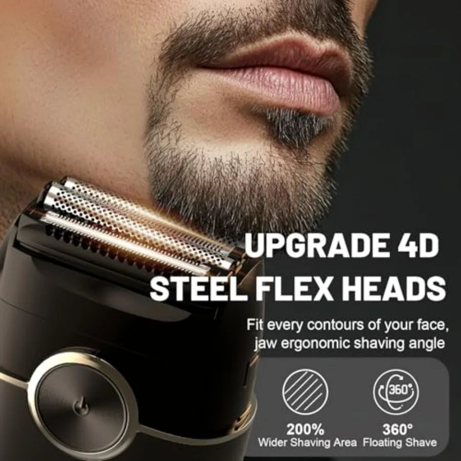 Mini Foil Shaver For Men Four Floating Blades Travel