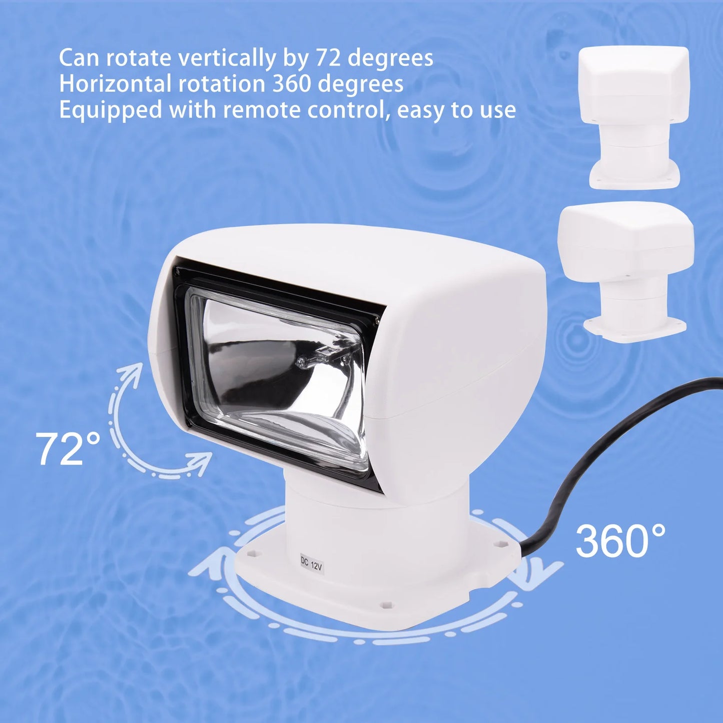 Byssea Remote Control Marine Spotlight Searchlight For Boat