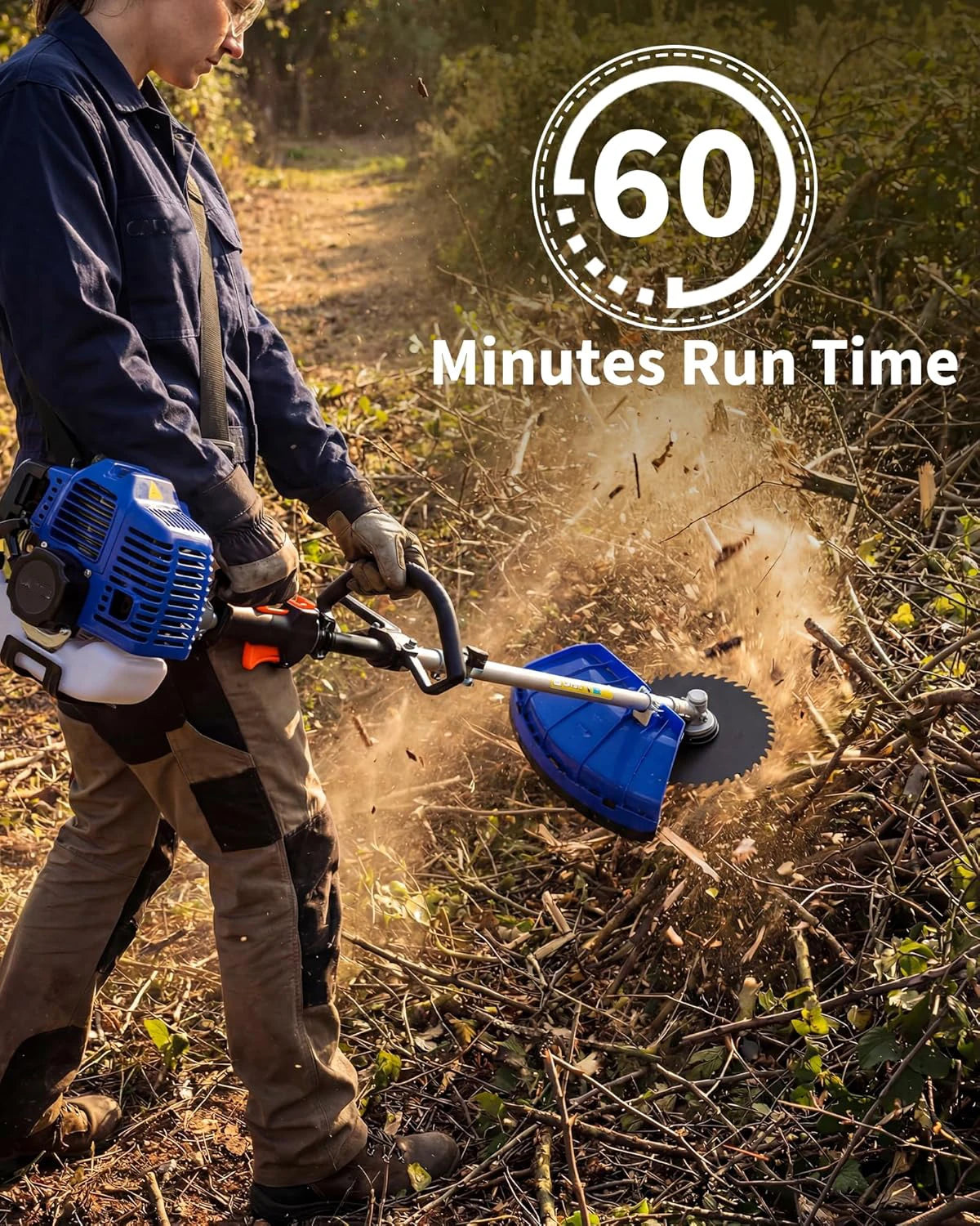 HiMISS Gas Powered 3-In-1 Weed Wacker String Trimmer Edger