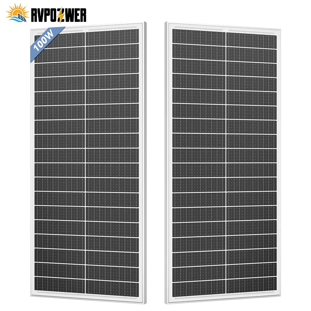 Rvpozwer 100W Monocrystalline Solar Panel For Off Grid Homes