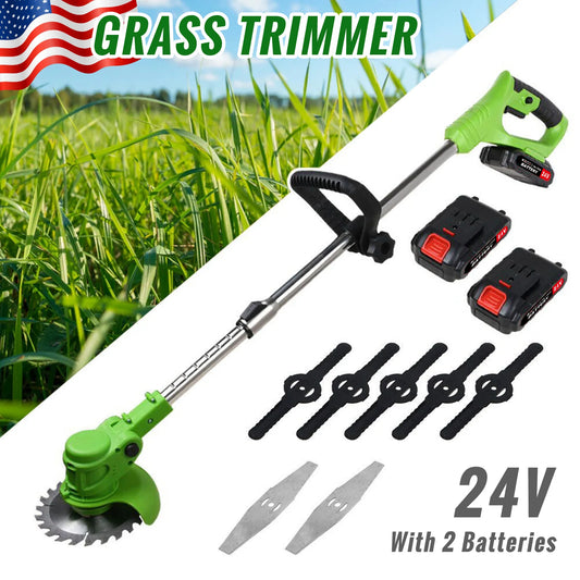 Electric 2in1 Cordless Weed Trimmer Brushless With Charger For Yard
