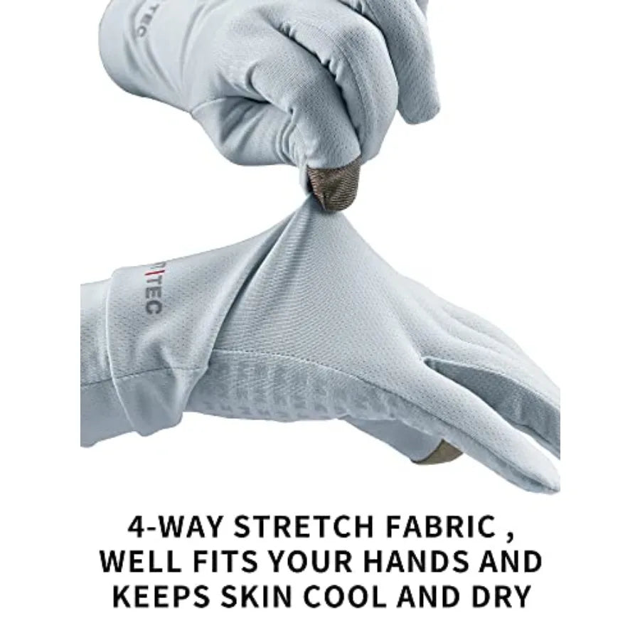 UV Protection Finger Tip Touchscreen Gloves UPF 50+ for Cycling