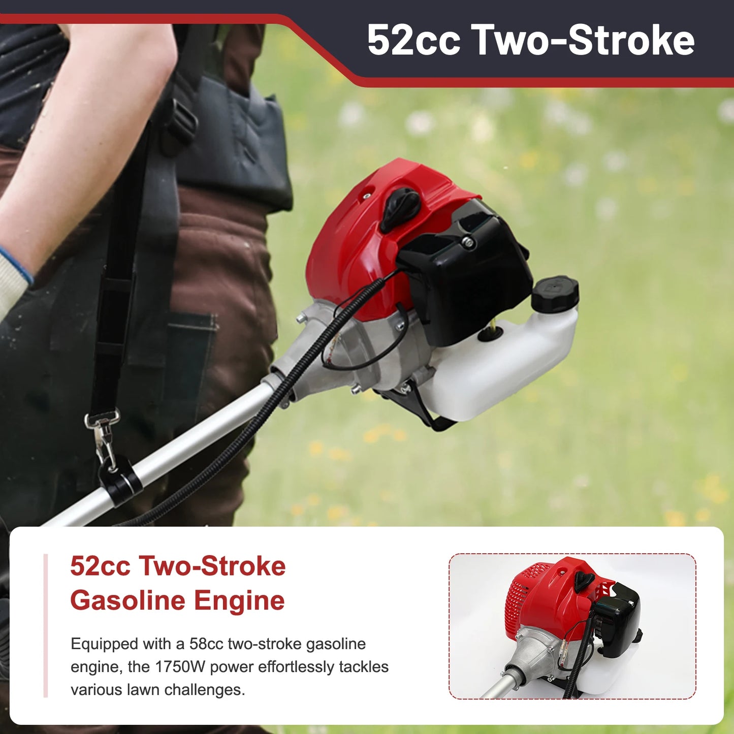 Gas Powered Weed Wacker 4 In 1 Trimmer Edger Cutter