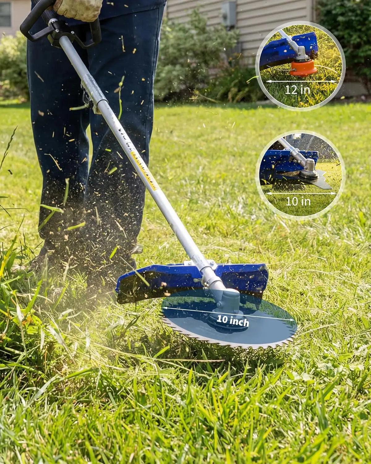 HiMISS Gas Powered 3-In-1 Weed Wacker String Trimmer Edger