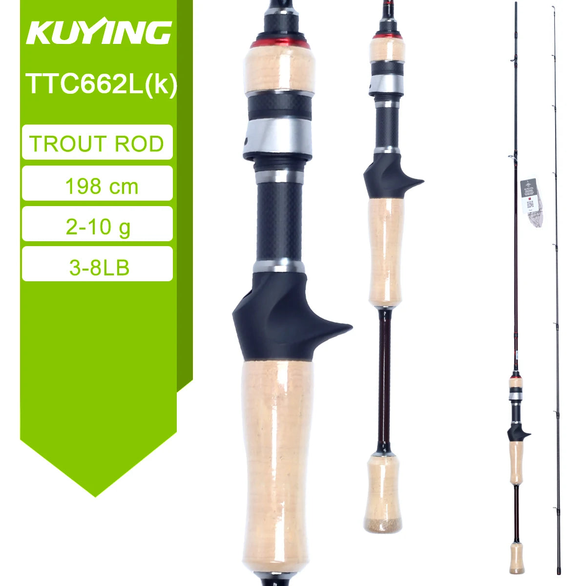 Kuying Carbon Lure Rod For Casting And Spinning River Fishing