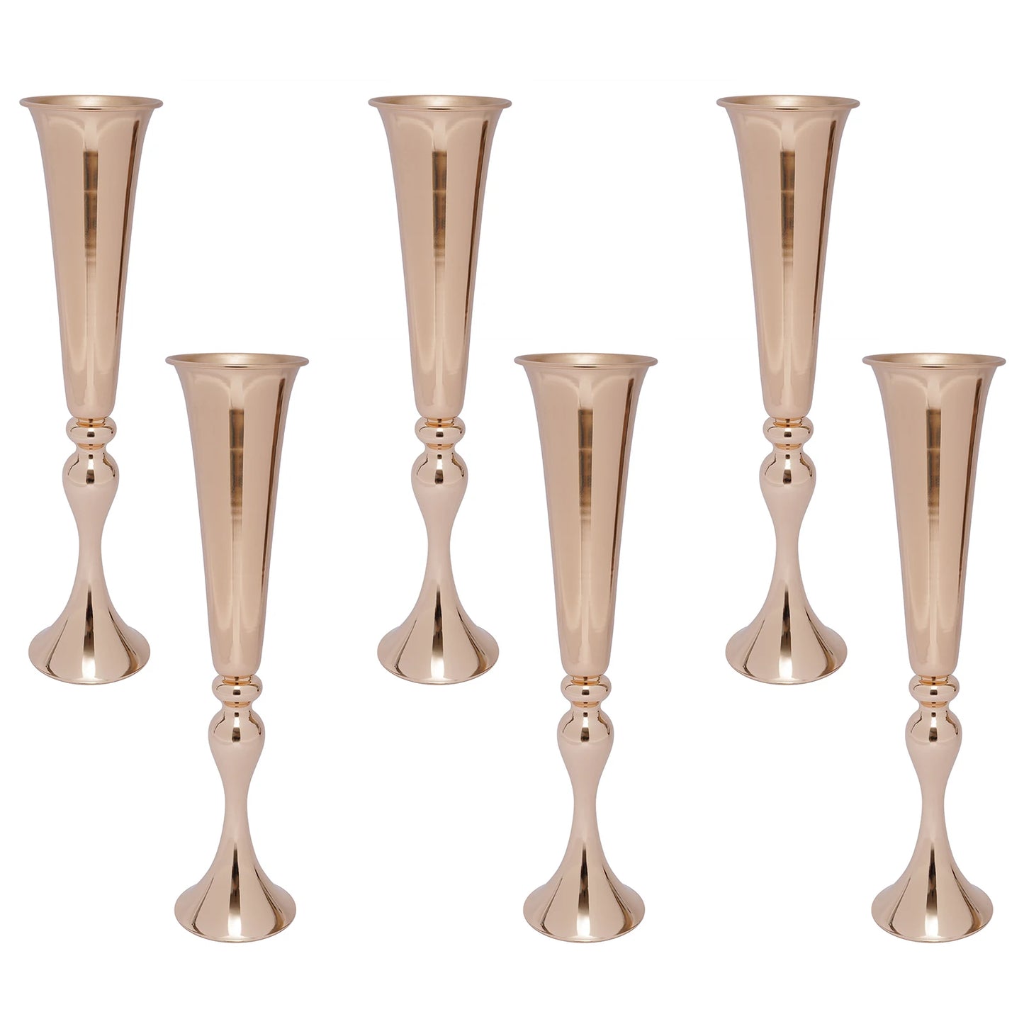 Trumpet Vase Set For Weddings Six Piece Centerpieces
