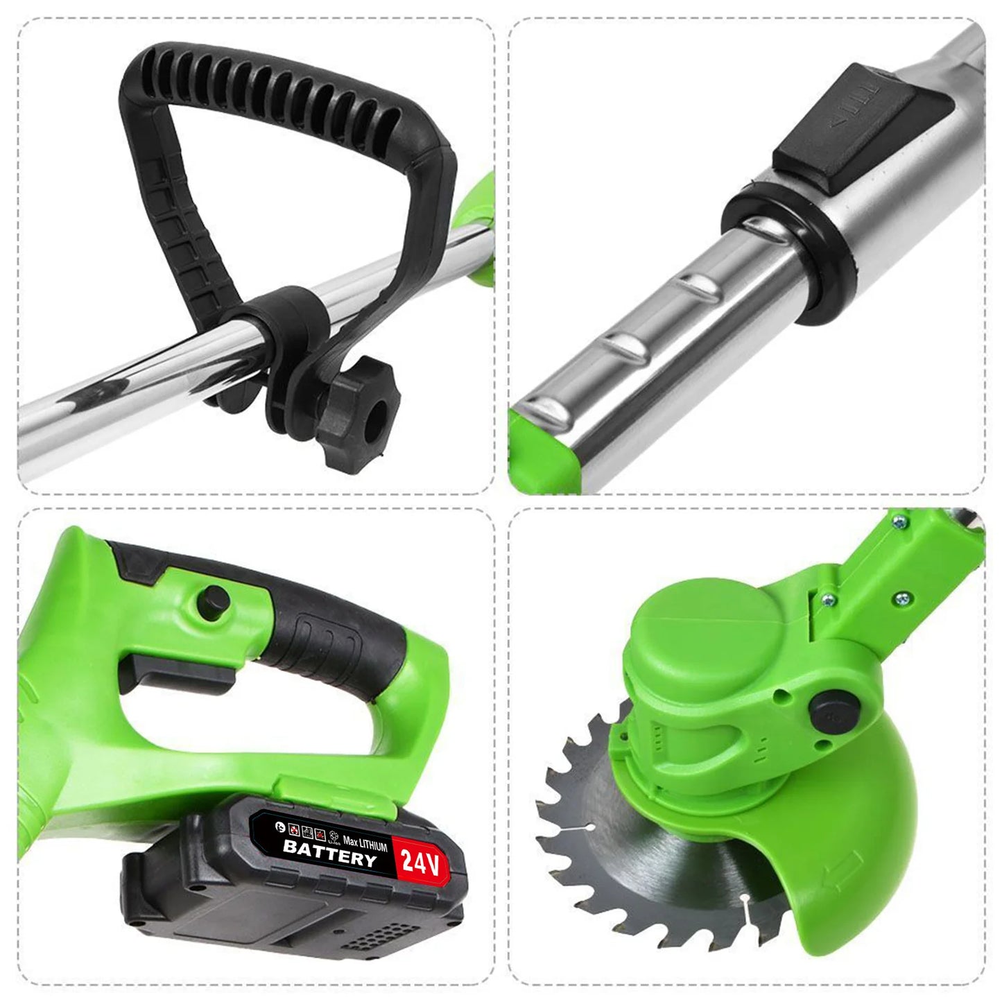 Electric 2in1 Cordless Weed Trimmer Brushless With Charger For Yard