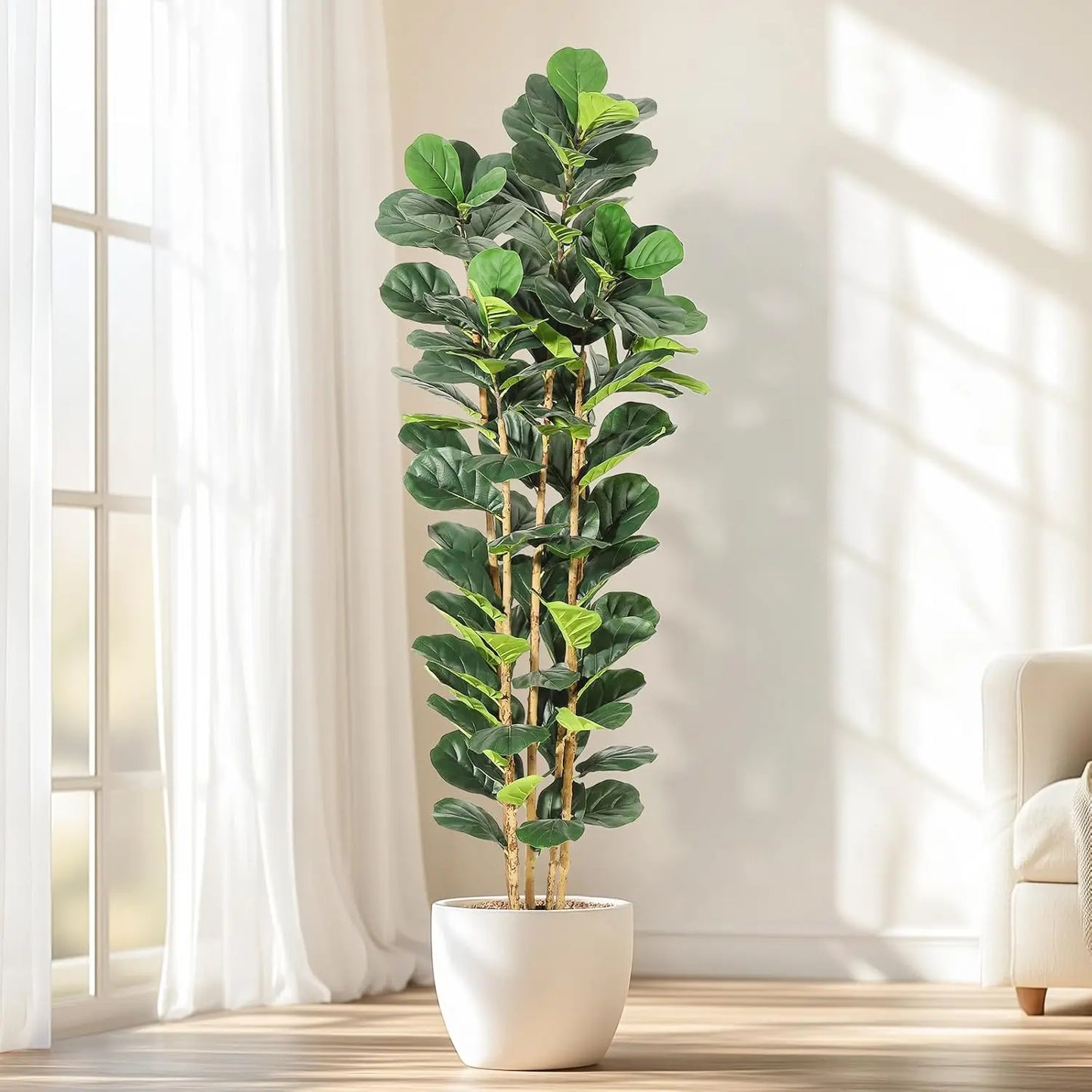 HiMISS Fiddle Leaf Fig Artificial Tree With Pot Home Decor