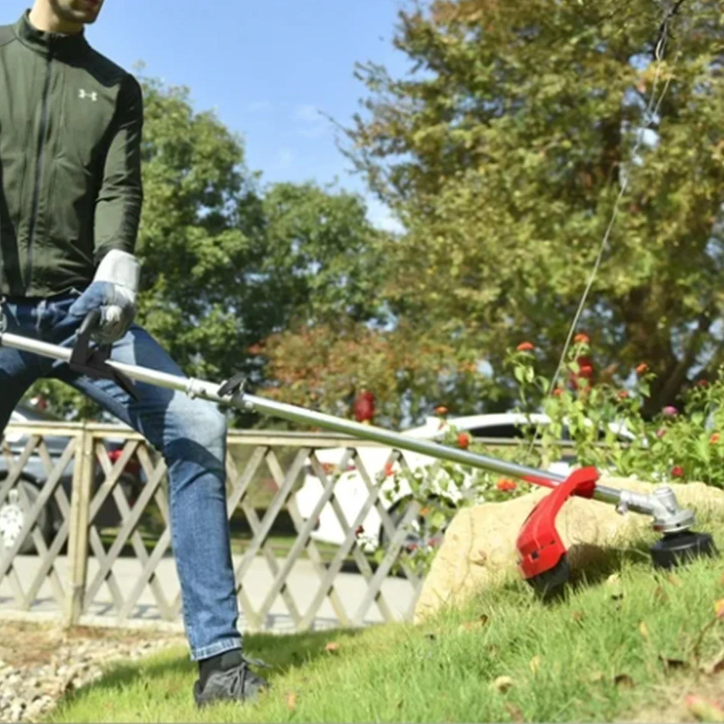 Gas Four Stroke Weed Eater 31cc Straight Shaft Trimmer