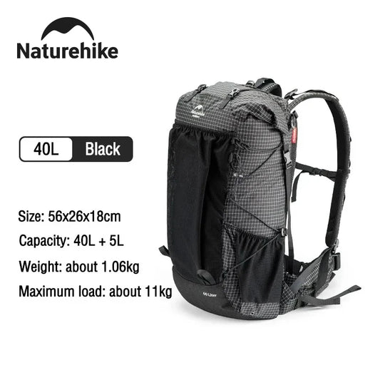 Naturehike Waterproof Mountain Backpack 60 Plus 5L Rain Cover Included