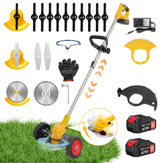 3 In 1 Cordless Grass Trimmer With Wheels Edger Mower